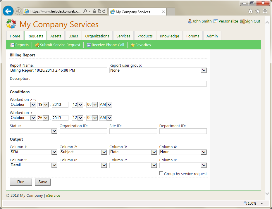 Billing Report