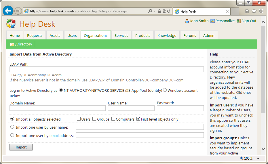 Active Directory Integration